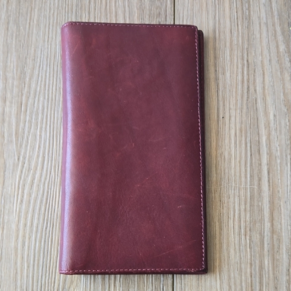 Vintage Tiffany & Co. Burgundy Long Wallet With Pen Holder And Notepad - Picture 1 of 8